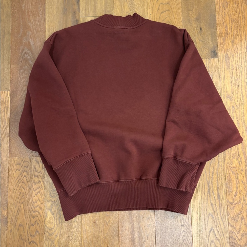 Anine Bing Bradie Sweatshirt in Deep Burgundy Sz L - Picture 4 of 11